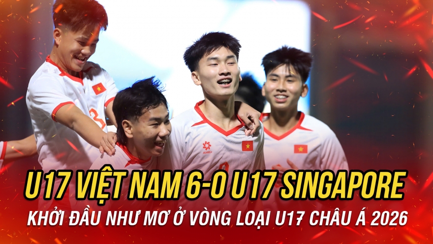 U17 Việt Nam thắng 6-0 U17 Singapore ở giải châu Á, U17 Malaysia thắng 13-0